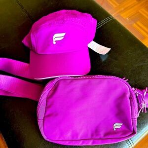 Fabletics hat and belt bag duo.
